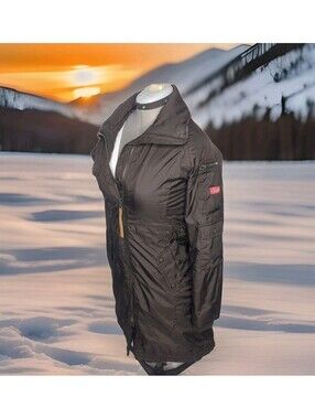 NAPAPIJRI Ursilla Long Quilted Winter Coat Jacket Womens Medium Brown City Car